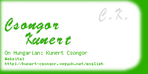 csongor kunert business card